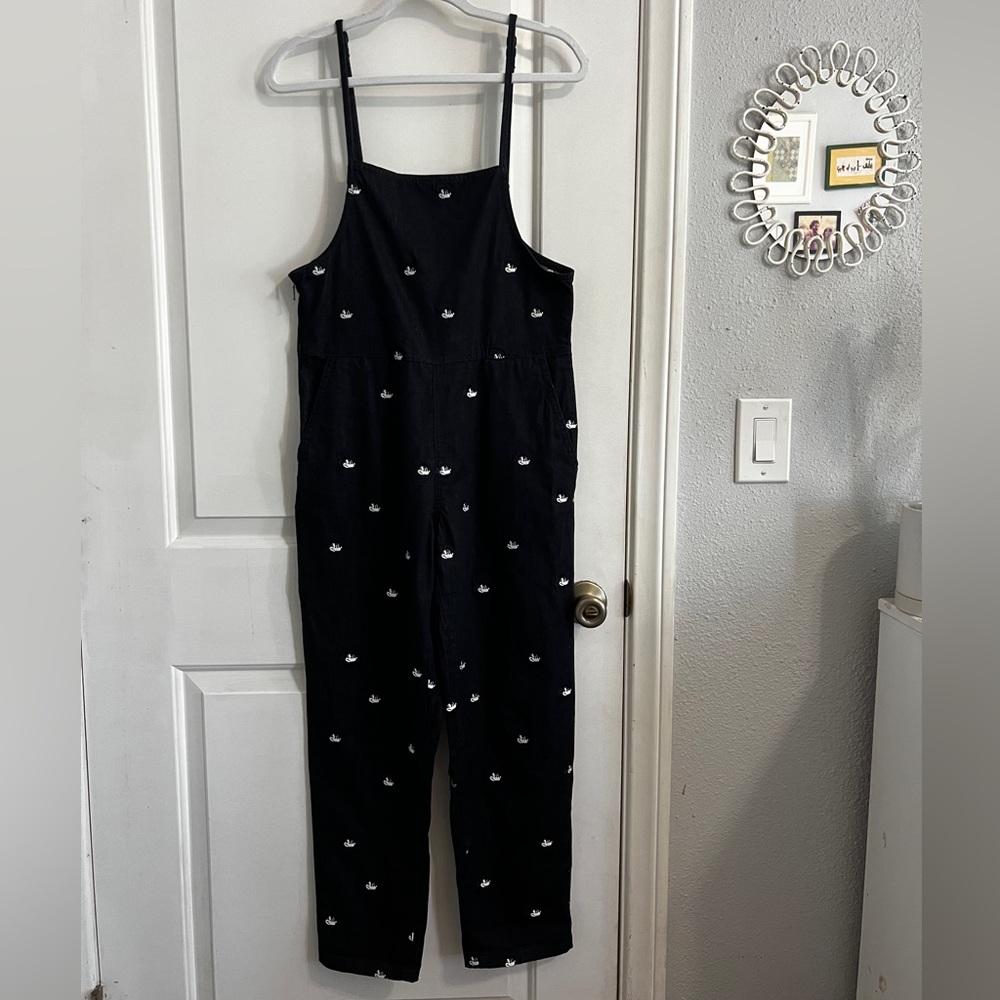 Embroidered Disney Mickey Denim Overalls - Frank and Oak